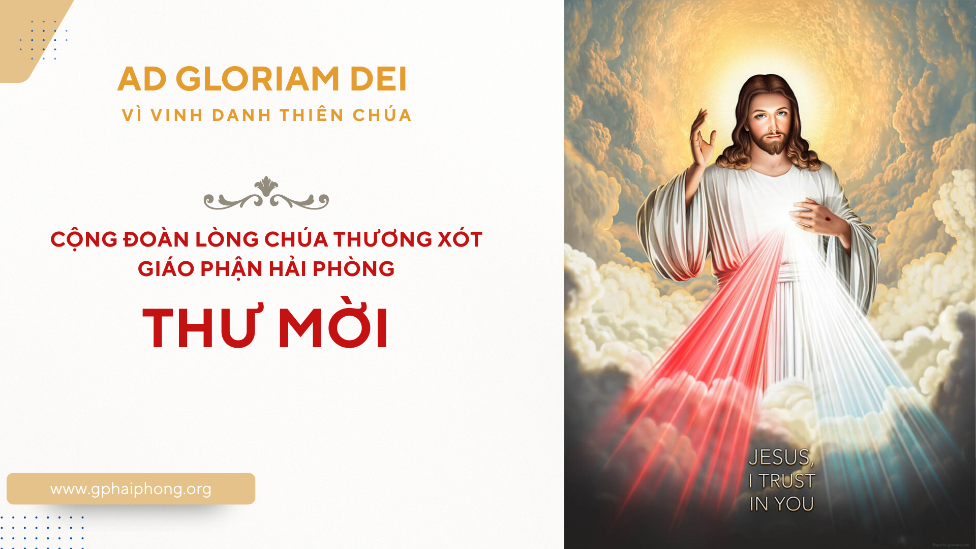 Thư mời: Tham dự Ngày Hội Ngộ Cộng đoàn Lòng Chúa Thương Xót cấp Giáo phận 